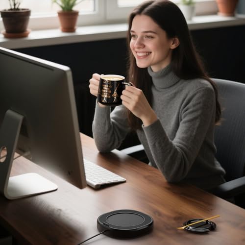 Coffee Mug Warmer Set for Desk Electric Heated Tea Cup Warmer Candle Heater