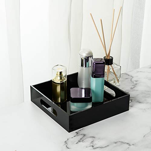 Black Sturdy Acrylic Tray with Handles