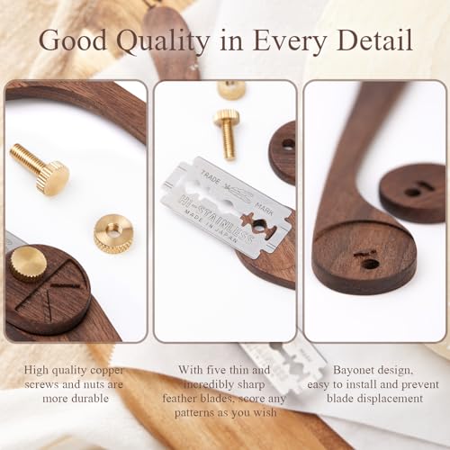 Bread Lame with 5 Feather Blades (5 Count)