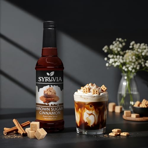 Coffee Syrup Brown Sugar Cinnamon Flavored Syrup for Drinks (25.4 Fl Oz)