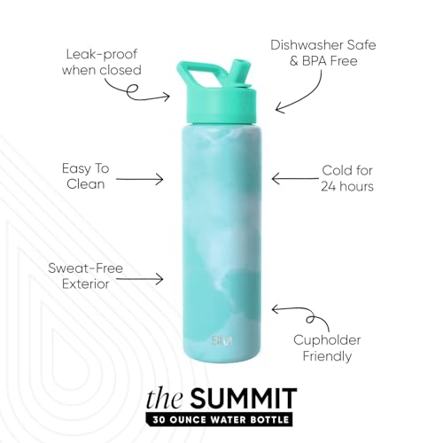 Insulated Water Bottle with Straw