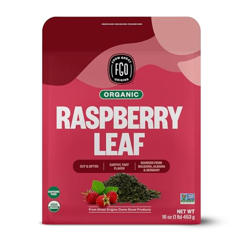 Organic Red Raspberry Loose Leaf Herbal Tea (16 Ounce)