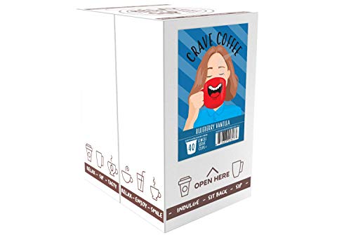 Flavored Coffee Pods Compatible with 2 K (40 Count)