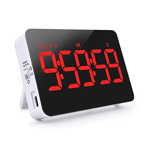 Digital Timer Kitchen Timer Count Down Up Rechargeable Kitchen Gadgets Vibration Mode Adjustable Volume and Brightness LED Display Time Management for Cook