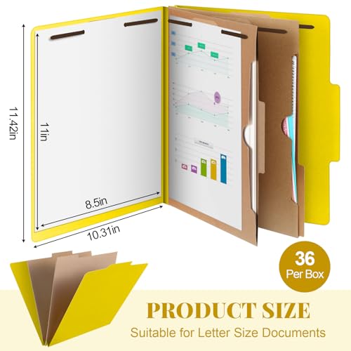 36 Pcs Skyygemm Classification Folder Letter Size (36 Count)