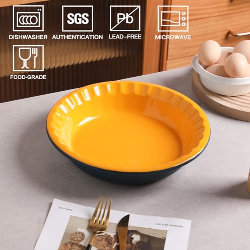 Sweejar Ceramic 10.4 Inches Pie Pan for Baking
