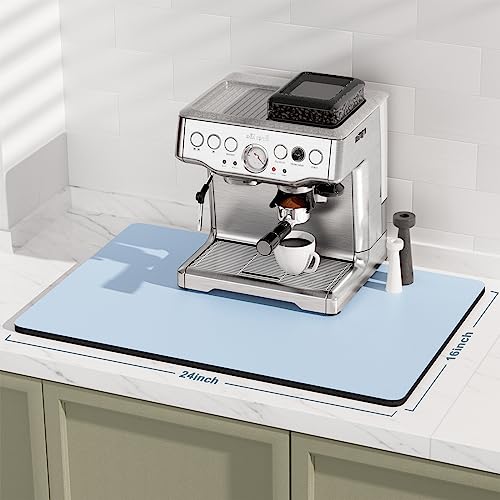 Coffee Mat 16" x 24" Coffee Bar Mats for Espresso Machine Station Accessories and Organizer