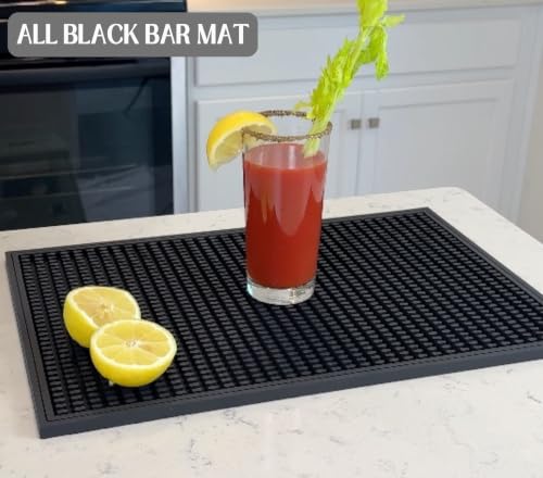 Bar Mat All Black 18x12 in Silicone