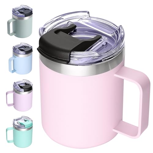 12oz Insulated Travel Coffee Mug with Handle