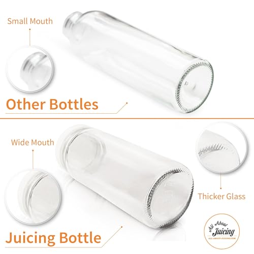 Clear Glass Water Bottles Set (6 Count)