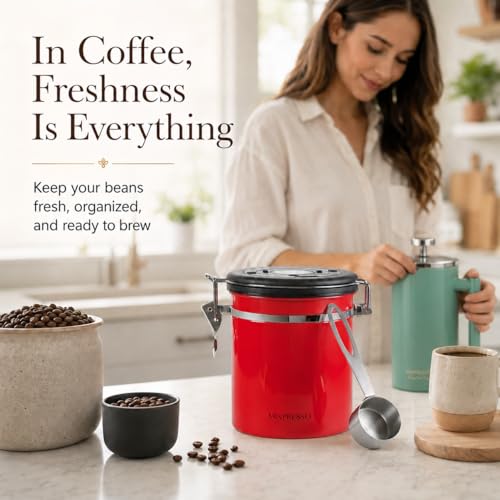 Red Coffee Canister