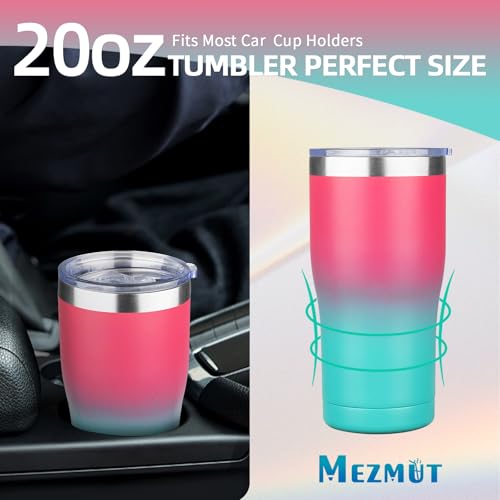 20oz Insulated Tumbler with Lid Straw Travel Coffee Mug