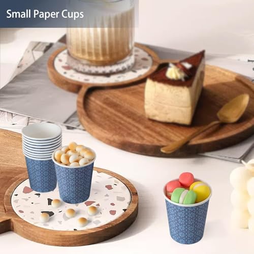 600 Pack 3 oz Paper Cups Disposable Bathroom Mouthwash Cups Navy (600 Count)