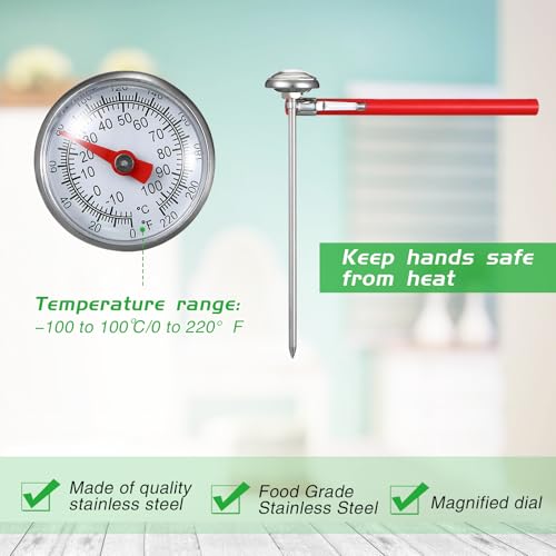 1 Pcs Stainless Steel Kitchen Dial Thermometer 5"
