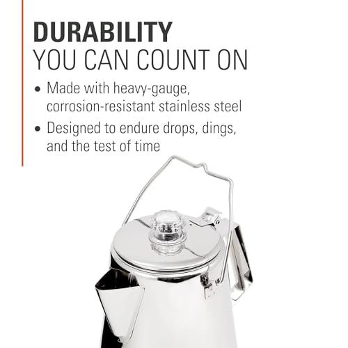Percolator Coffee Pot I Glacier Stainless Steel Ultra (36 Count)