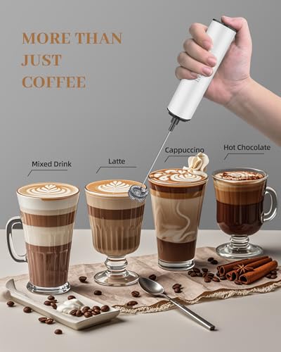 Rechargeable Milk Frother with Cover