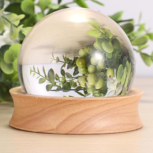 Pack of 3 Wooden Sphere Holder Display Stand for Crystal Sport Ball