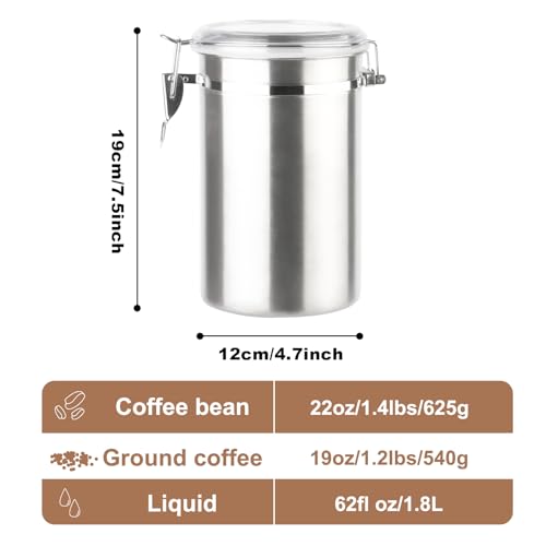 Stainless Steel Food Container with Clear Lids Airtight Storage Container Stackable Small Canisters Kitchen Pantry Storage for Cereal