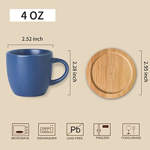 Espresso Cups and Saucers Set of 6 (6 Count)
