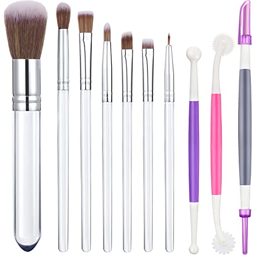 10 Pcs Food Safe Paint Brushes Fondant Tools Cake Painting (10 Count)