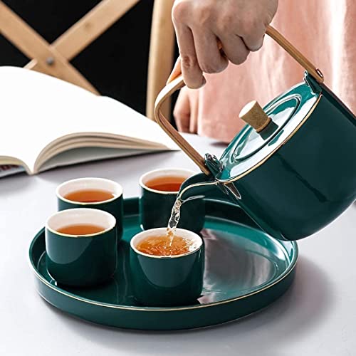 Ceramic Coffee Tea Gift Sets Cups Service for 4 Teapot and Tray Afternoon Tea Cup Gift Box