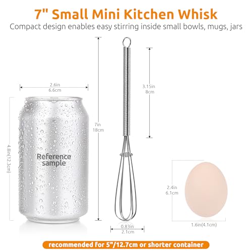 Small Mini Whisks for Cooking (2 Count)