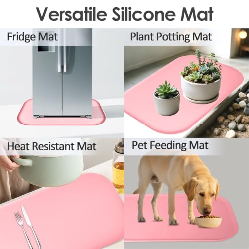 Silicone Coffee Maker Mat with Lip for Countertops