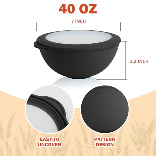 40oz Wheat Straw Bowls Set of 4
