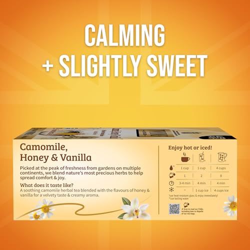 Camomile Honey & Vanilla Herbal Tea Individually Wrapped Bags (100 Count)