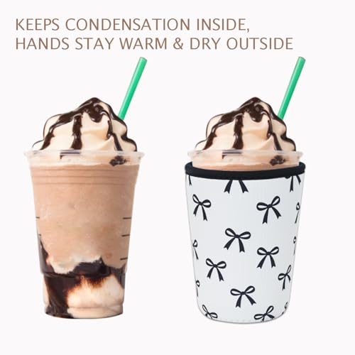 Reusable Insulated Neoprene Iced Coffee Cup Sleeve (3 Count)