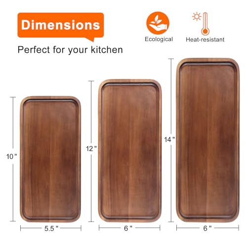 Small Wooden Serving Platter Acacia Charcuterie Boards Wood Tray Home Decor