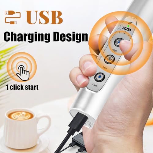Silver Milk Frother Wand for Coffee
