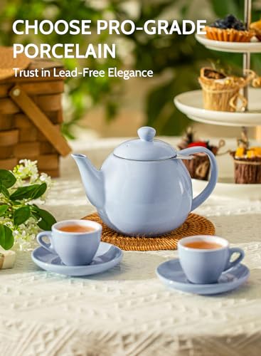 Teapot Porcelain Tea Pot with Stainless Steel Infuser