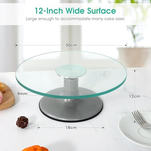 Cake Turntable Glass Stand 12"