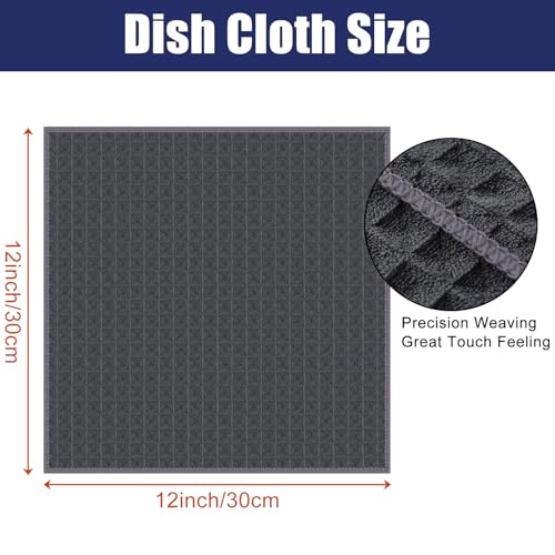 Microfiber Waffle Weave Kitchen Dish Cloths (12 Count)