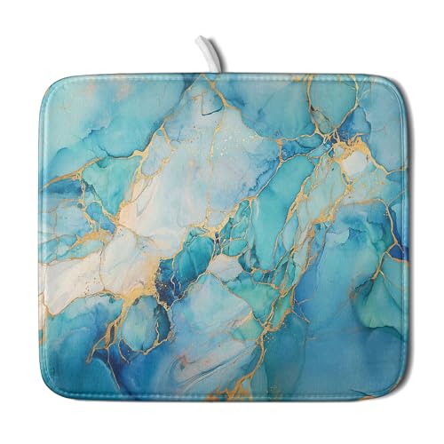 Marble Print Dish Drying Mat for Kitchen Counter