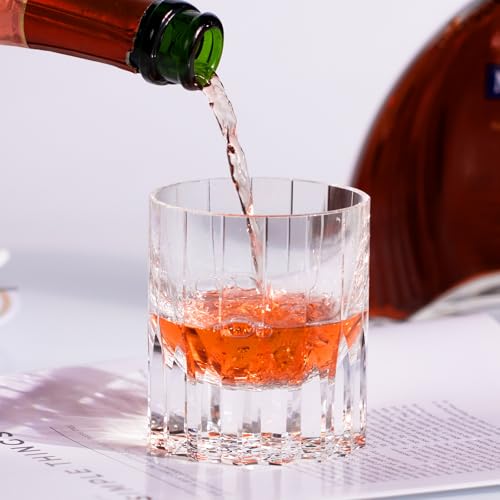 Crystal Whiskey Glasses Set of 2 Hand Blown Old Fashioned Glasses (2 Count)
