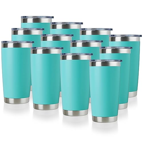 20oz Stainless Steel Tumbler Bulk with Lid (12 Count)