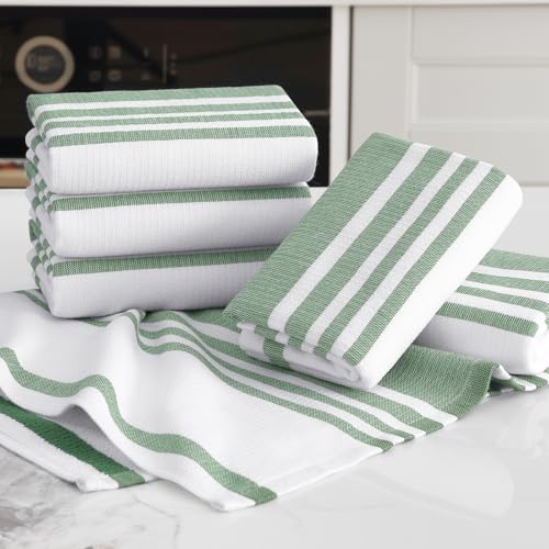 Premium Cotton Stripe Kitchen Towels 3 Pack (3 Count)