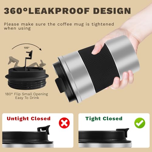 Vacuum Insulated Stainless Steel Travel Coffee Mug