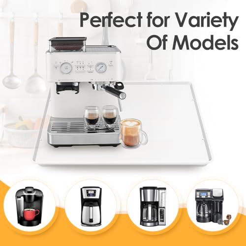 Silicone Coffee Maker Mat with Lip for Countertops
