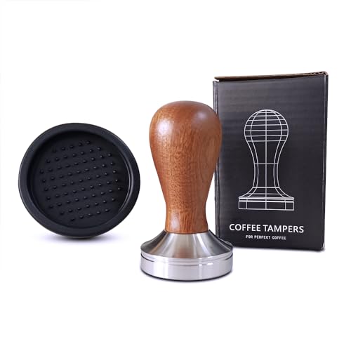 Coffee Tamper Espresso Hand Tamper 304 Stainless Steel Espresso Coffee Tamper with Mat