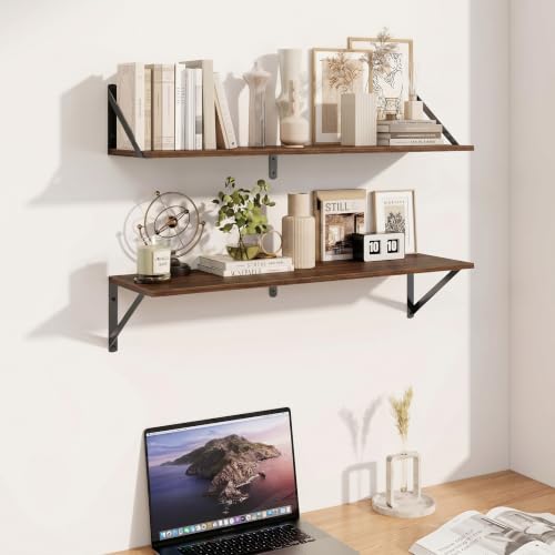 Black Deep Floating Shelves for Wall