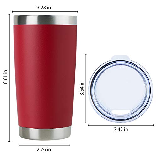 20oz Stainless Steel Tumbler Bulk with Lid (12 Count)