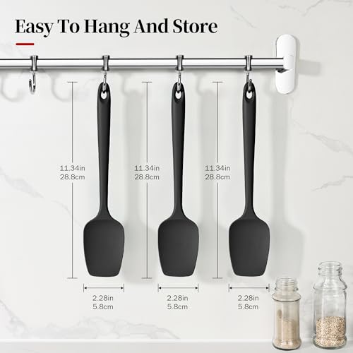 600ºF Heat Resistant Silicone Spoon Spatula Set of 3