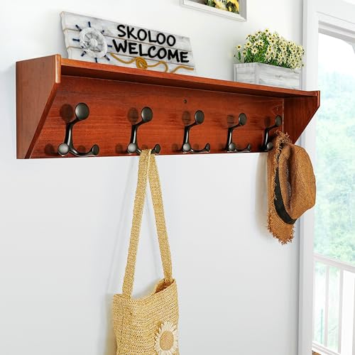 Wall Shelf with Hooks