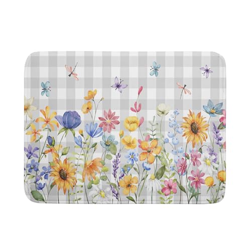Spring Floral Dish Drying Mat