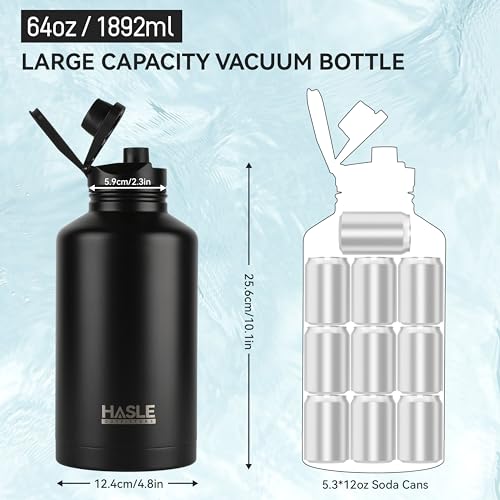 Half Gallon Insulated Water Bottles 64 oz