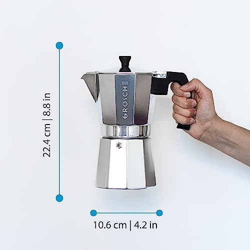 Milano Stovetop Espresso Maker Moka Pot 9espresso Cup 15.2oz Silver