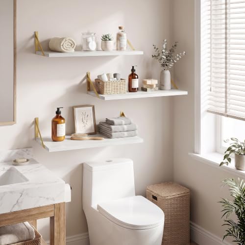 Wall Mounted Floating Shelves Set of 3